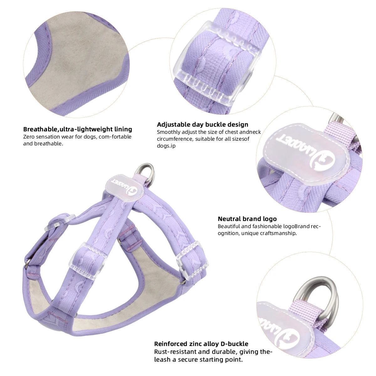 Gilet Nylon Sans Traction pour Petit Chien - Léger et Confortable