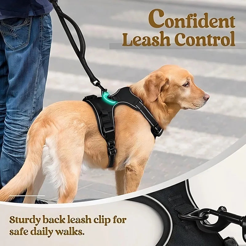 Harnais de Poitrine Antidérapant pour Chien Moyen/Grand - Style Gilet