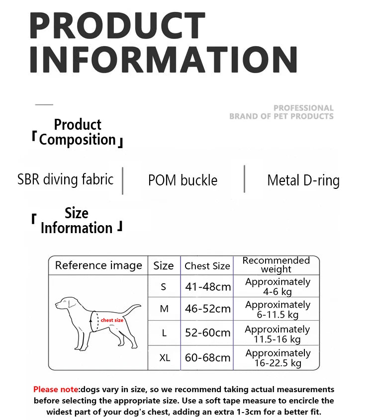 Harnais en Forme de Y Anti-Traction pour Chien - Toutes Tailles