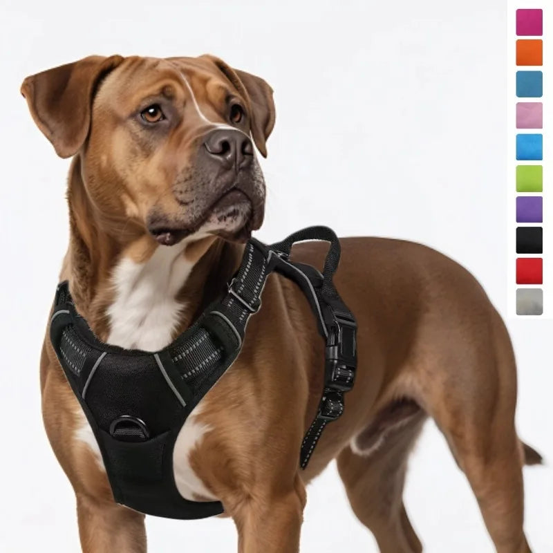 Harnais de Poitrine Antidérapant pour Chien Moyen/Grand - Style Gilet