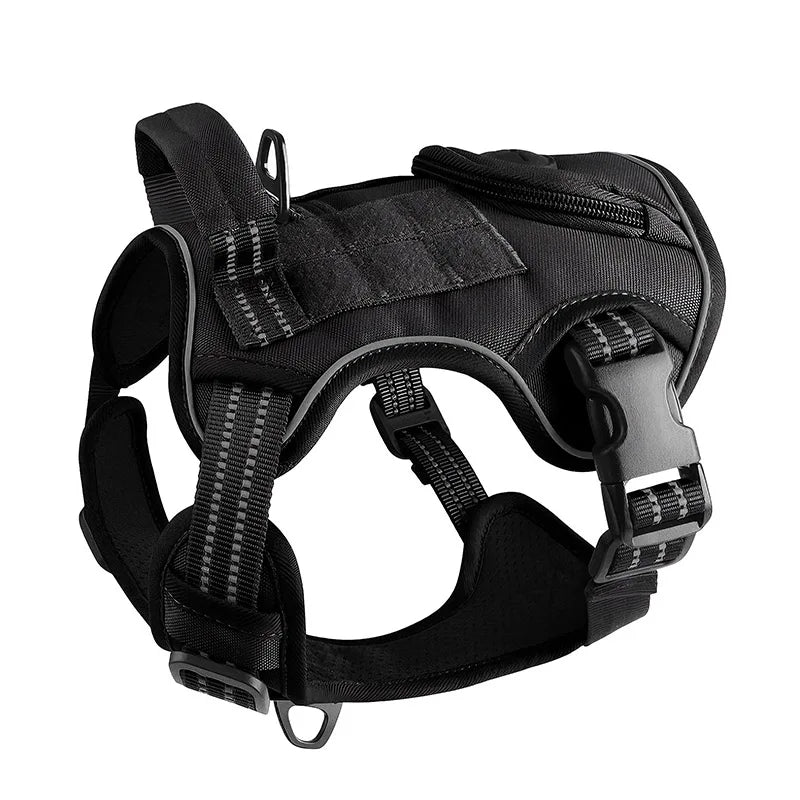 Harnais Tactique Anti-Déflagrant pour Grand Chien - avec Corde