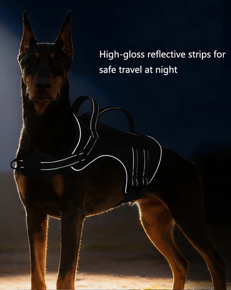 Harnais Tactique 3D Anti-Traction pour Chien Moyen/Grand - Réfléchissant