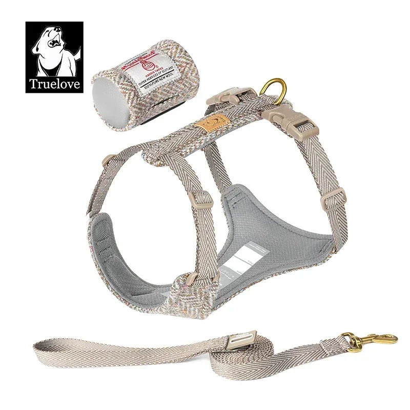 Harnais Tweed Sans Traction pour Chien - Style et Confort
