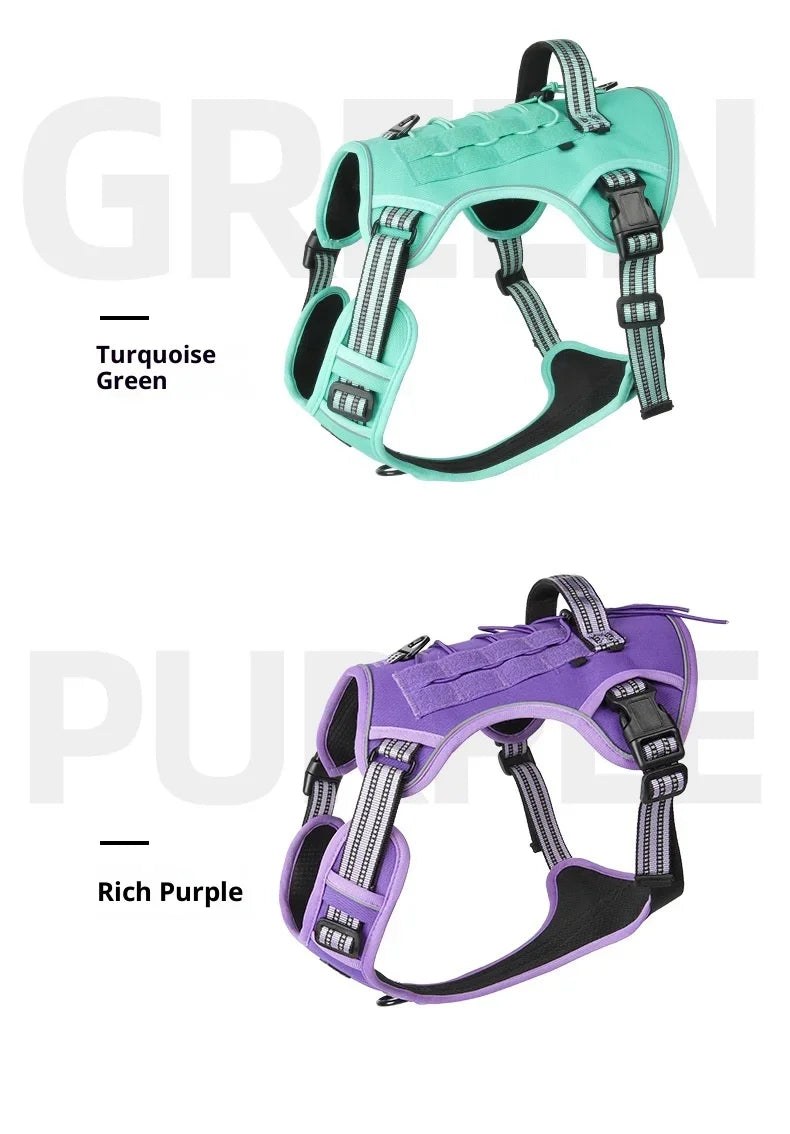 Harnais Tactique MOLLE Anti-Traction pour Grand Chien