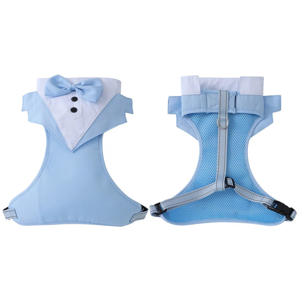 Harnais avec Nœud Papillon pour Petit et Moyen Chien - Anti-Traction