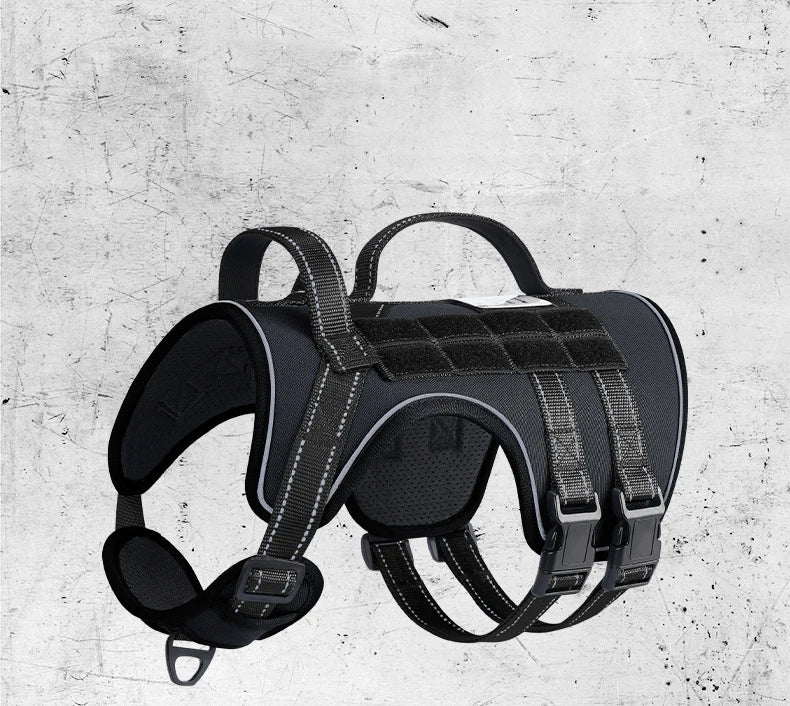Harnais Tactique 3D Anti-Traction pour Chien Moyen/Grand - Réfléchissant