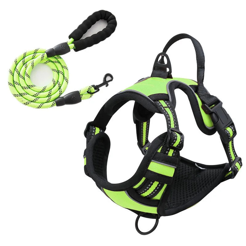 Harnais de Poitrine Antidérapant pour Chien Moyen/Grand - Style Gilet