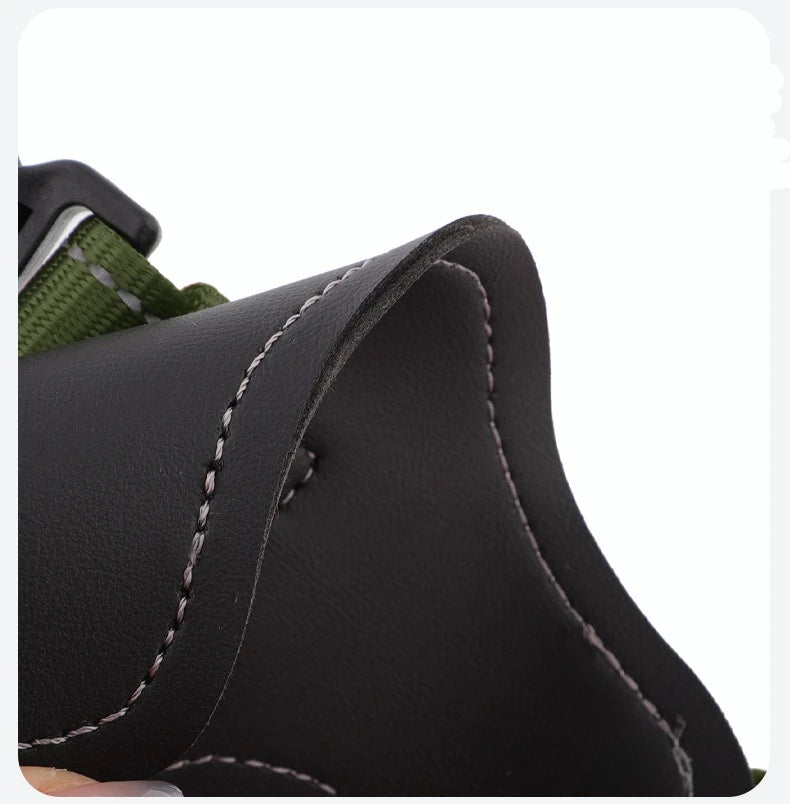 Harnais en Cuir pour Chien - Style Gilet, avec Collier et Laisse