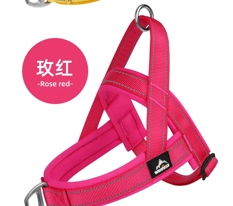 Harnais Nylon Respirant Anti-Évasion pour Chien Moyen/Grand