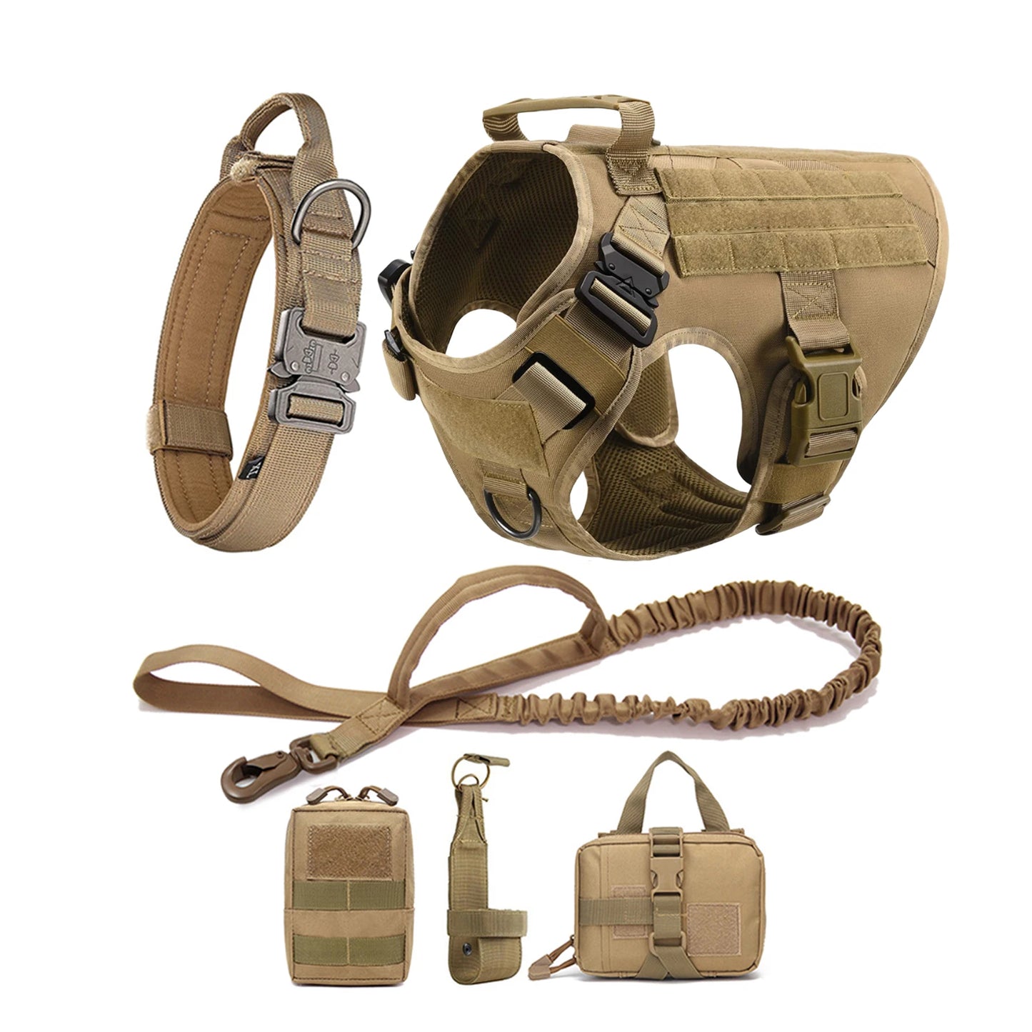 Harnais MOLLE avec Collier et Laisse pour Berger Allemand