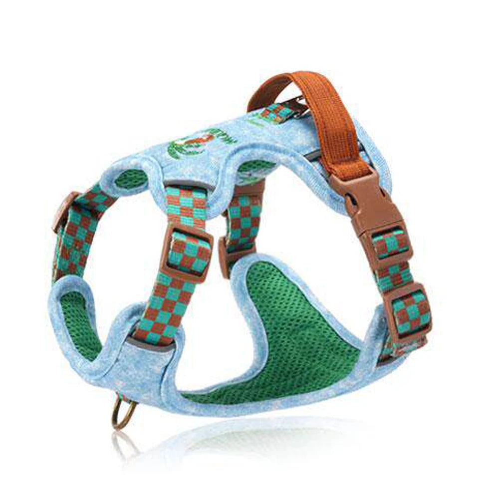 Harnais en Denim pour Petit et Moyen Chien - Coton Respirant