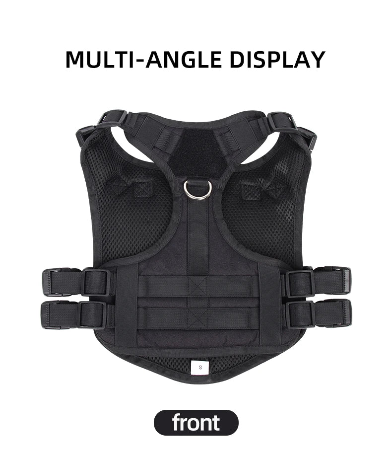Harnais Gilet Tactique pour Grand Chien - Entraînement et Garde