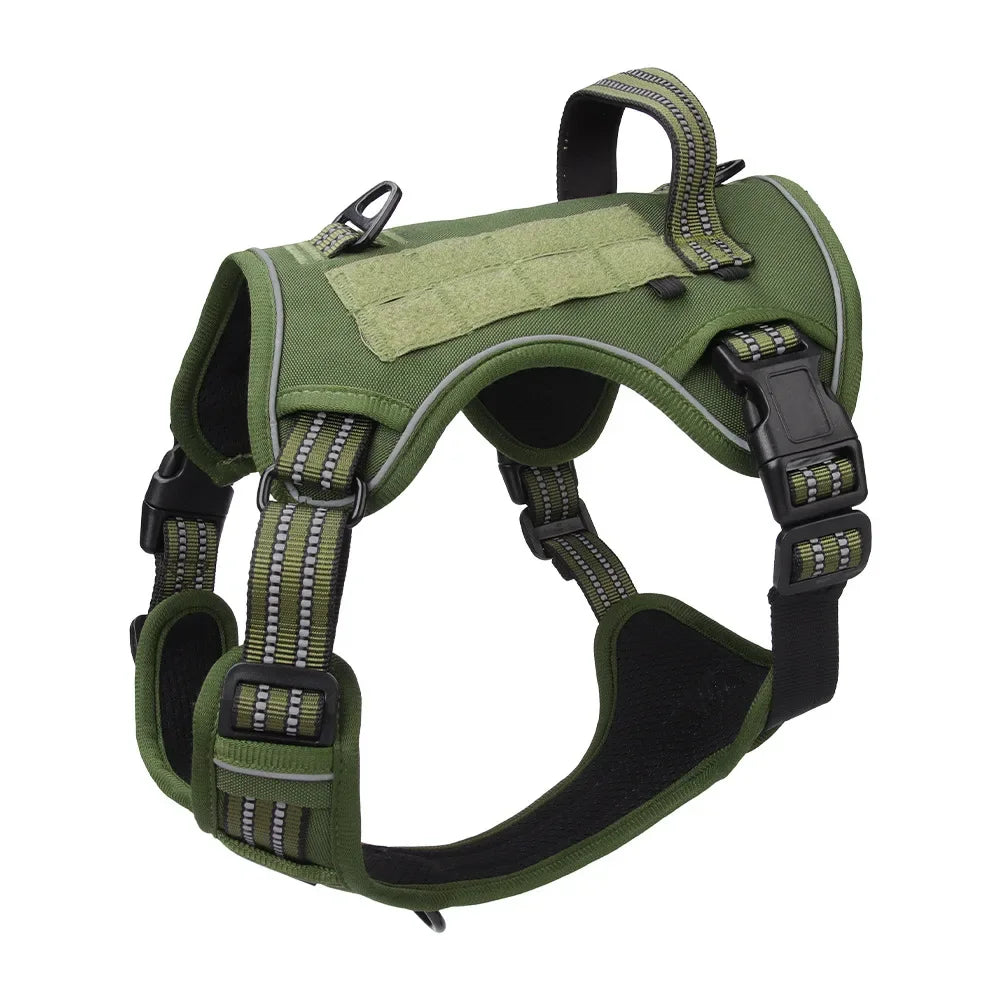 Harnais Tactique MOLLE Anti-Traction pour Grand Chien