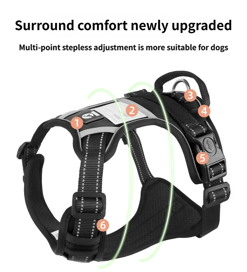 Harnais Type Veste pour Chien - Toutes Races, Résistant aux Chocs