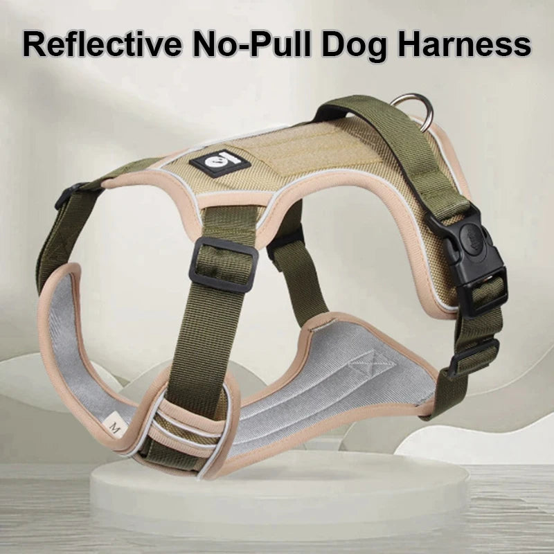 Harnais Tactique Oxford Imperméable Anti-Traction pour Grand Chien
