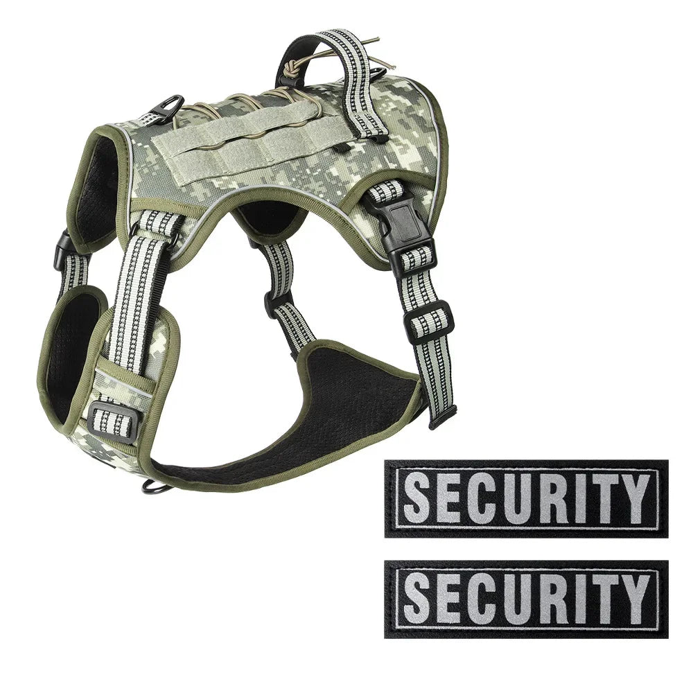 Harnais Tactique MOLLE Anti-Traction pour Grand Chien
