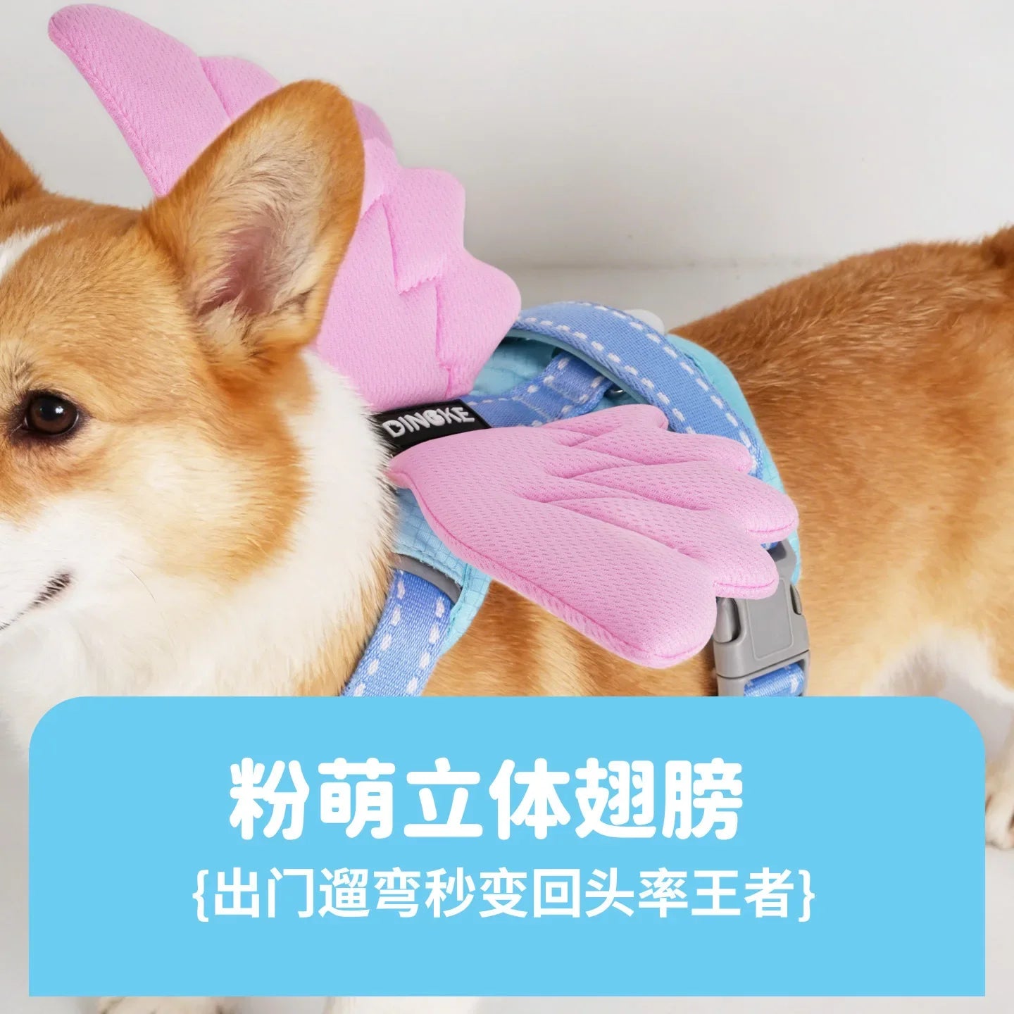 Harnais Anti-Traction Ailes 3D pour Chien et Chat - Anti-Évasion