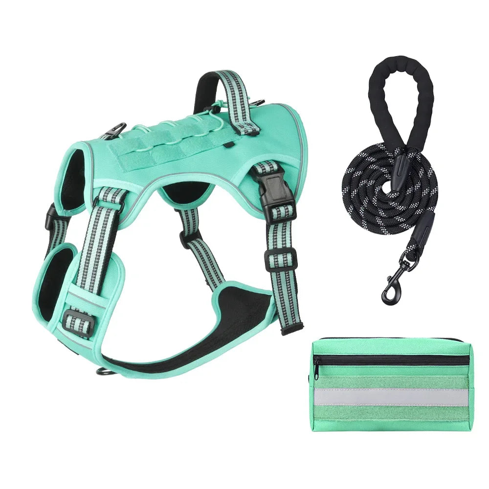 Harnais Tactique MOLLE Anti-Traction pour Grand Chien