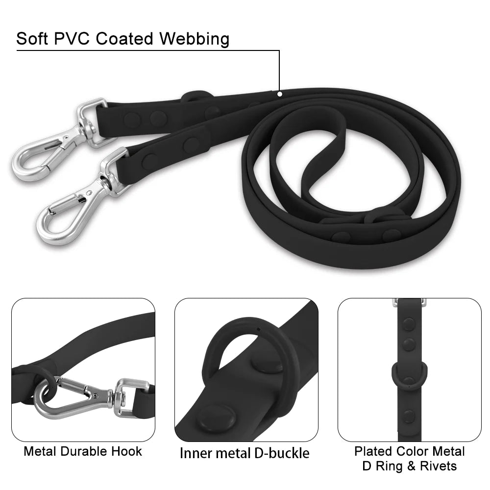Harnais et Laisse Double en PVC pour Chien - Confortable, Respirant