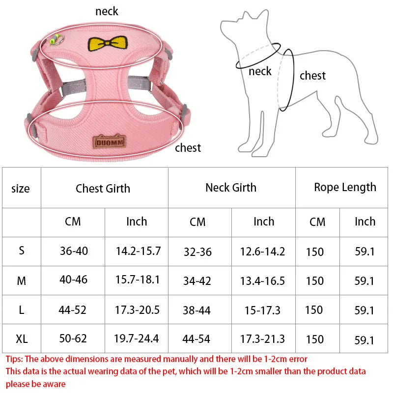Harnais Anti-Traction Réfléchissant pour Chien Moyen/Grand - Nylon Respirant