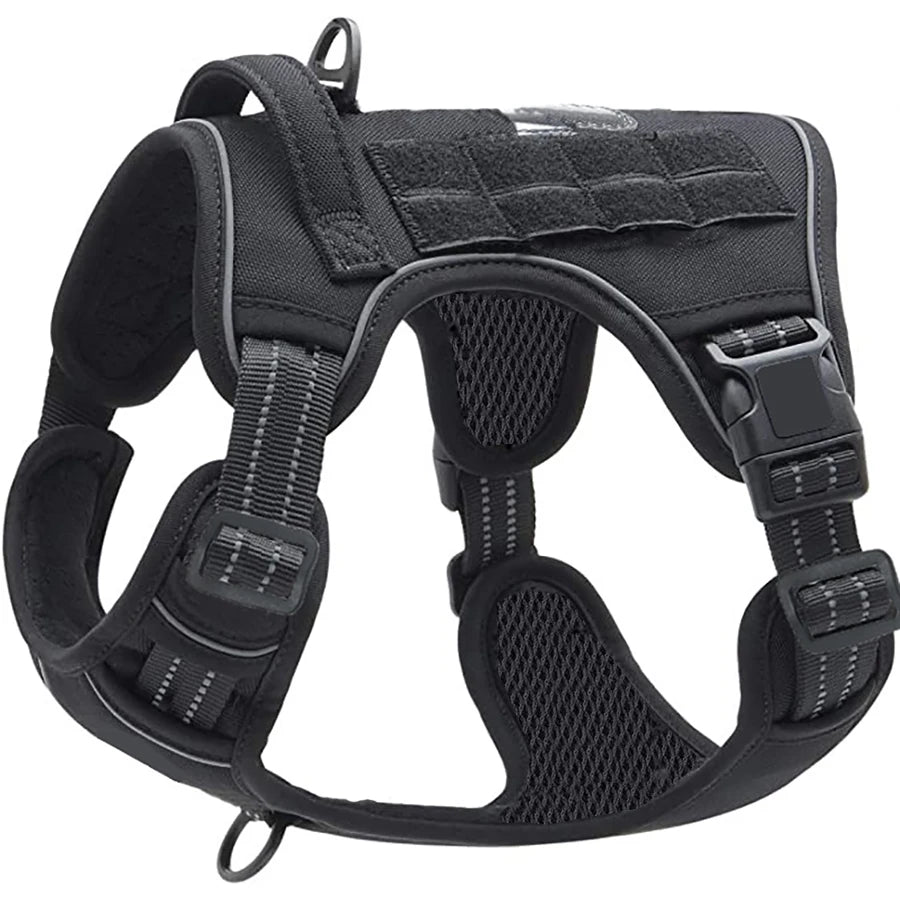 Harnais Tactique Indolore Anti-Traction pour Grand Chien