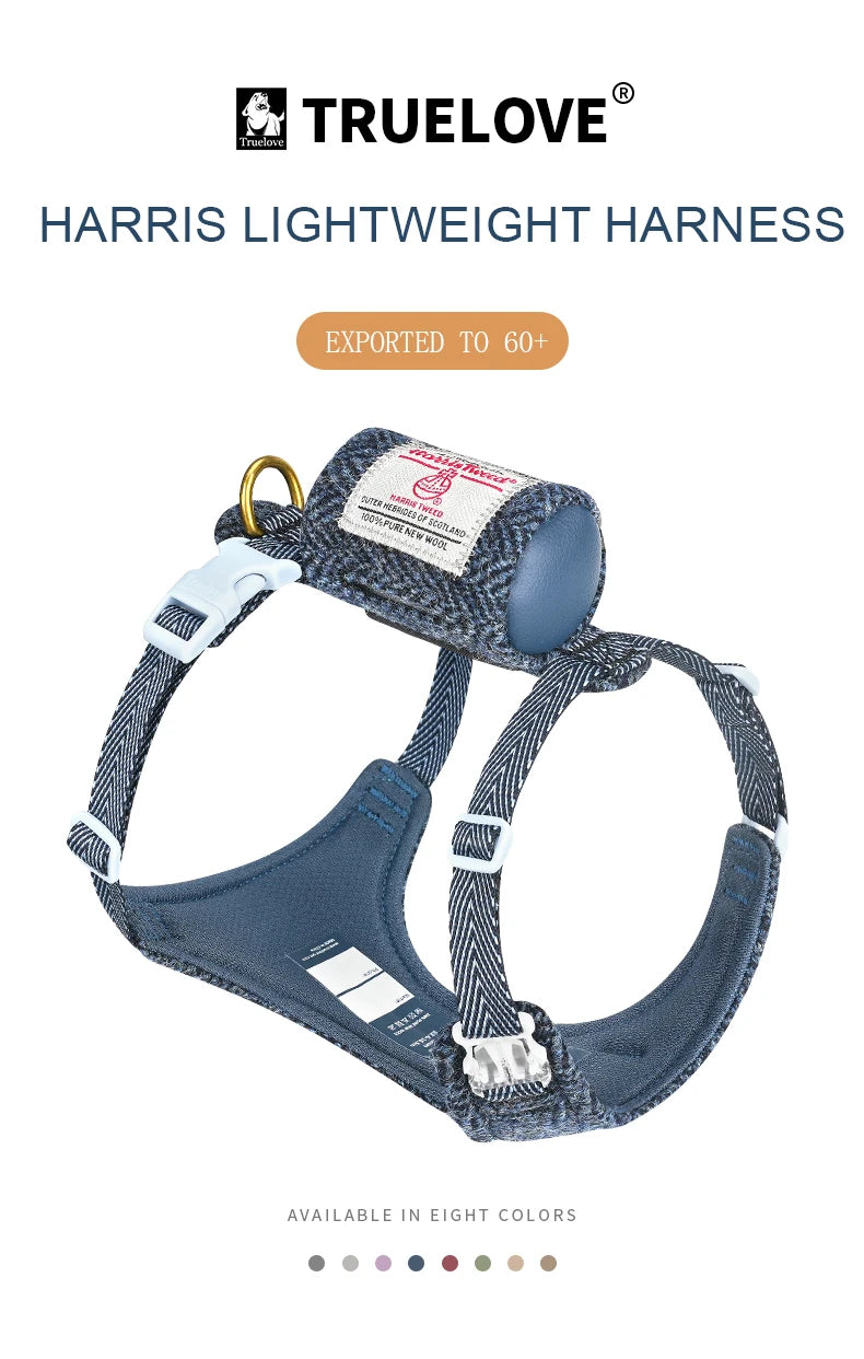 Harnais Tweed Sans Traction pour Chien - Style et Confort
