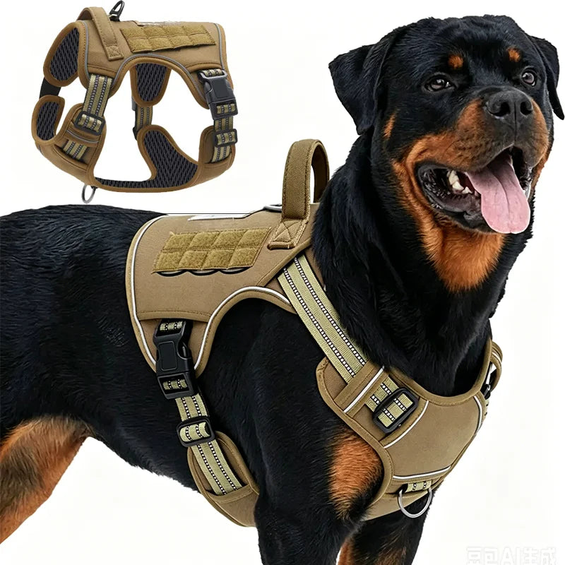 Harnais MOLLE avec Collier et Laisse pour Berger Allemand