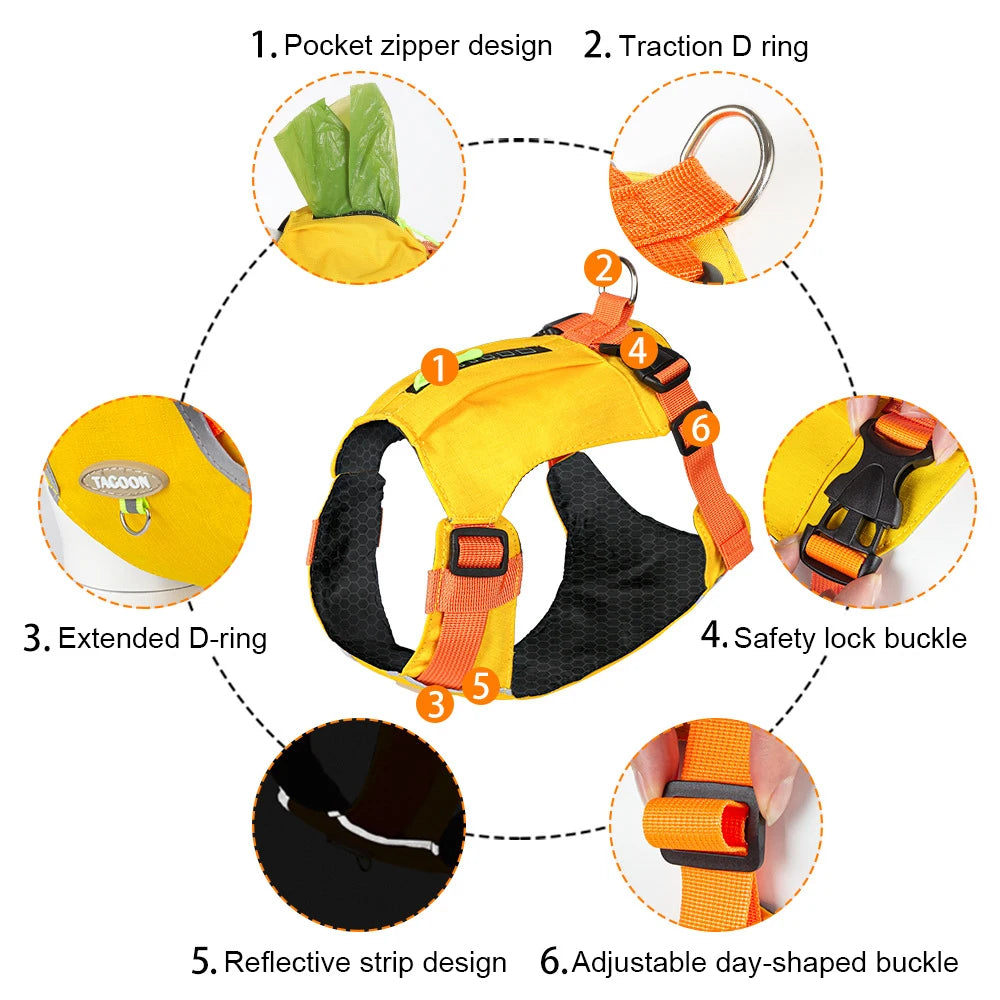 Harnais Anti-Traction pour Chien - Gilet Respirant Réglable