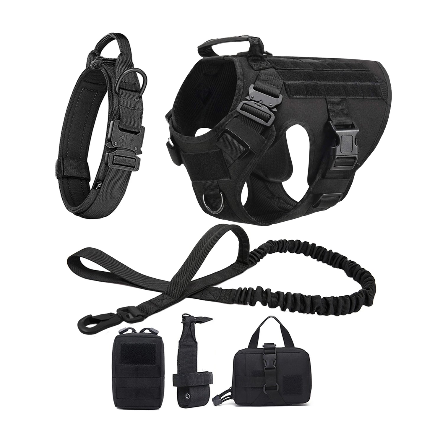Harnais MOLLE avec Collier et Laisse pour Berger Allemand