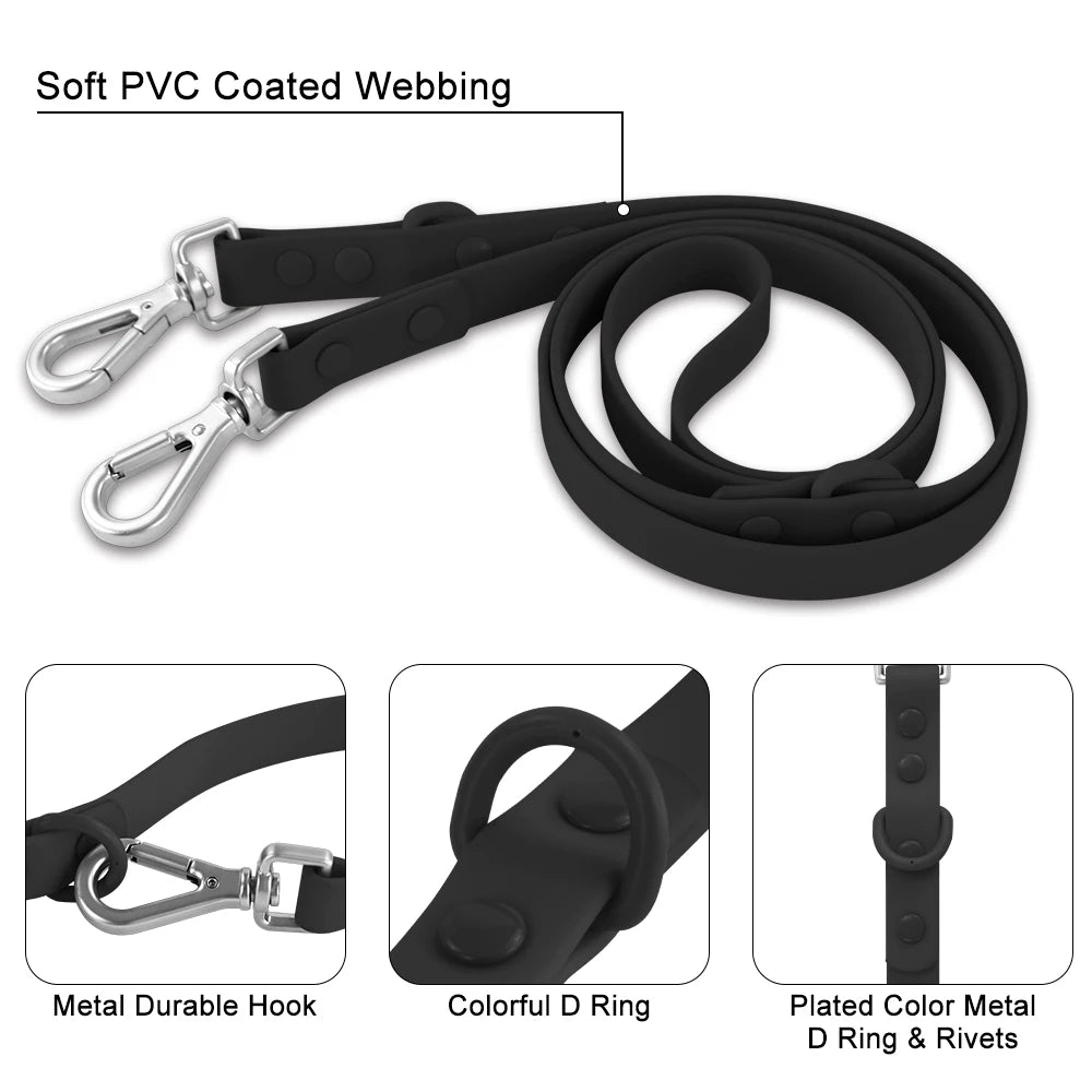 Harnais et Laisse Double en PVC pour Chien - Confortable, Respirant