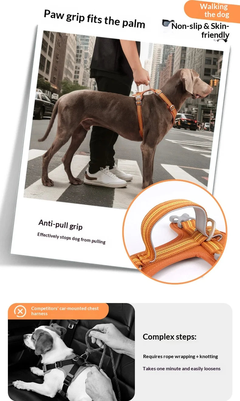 Harnais Anti-Traction Souple et Résistant pour Chien