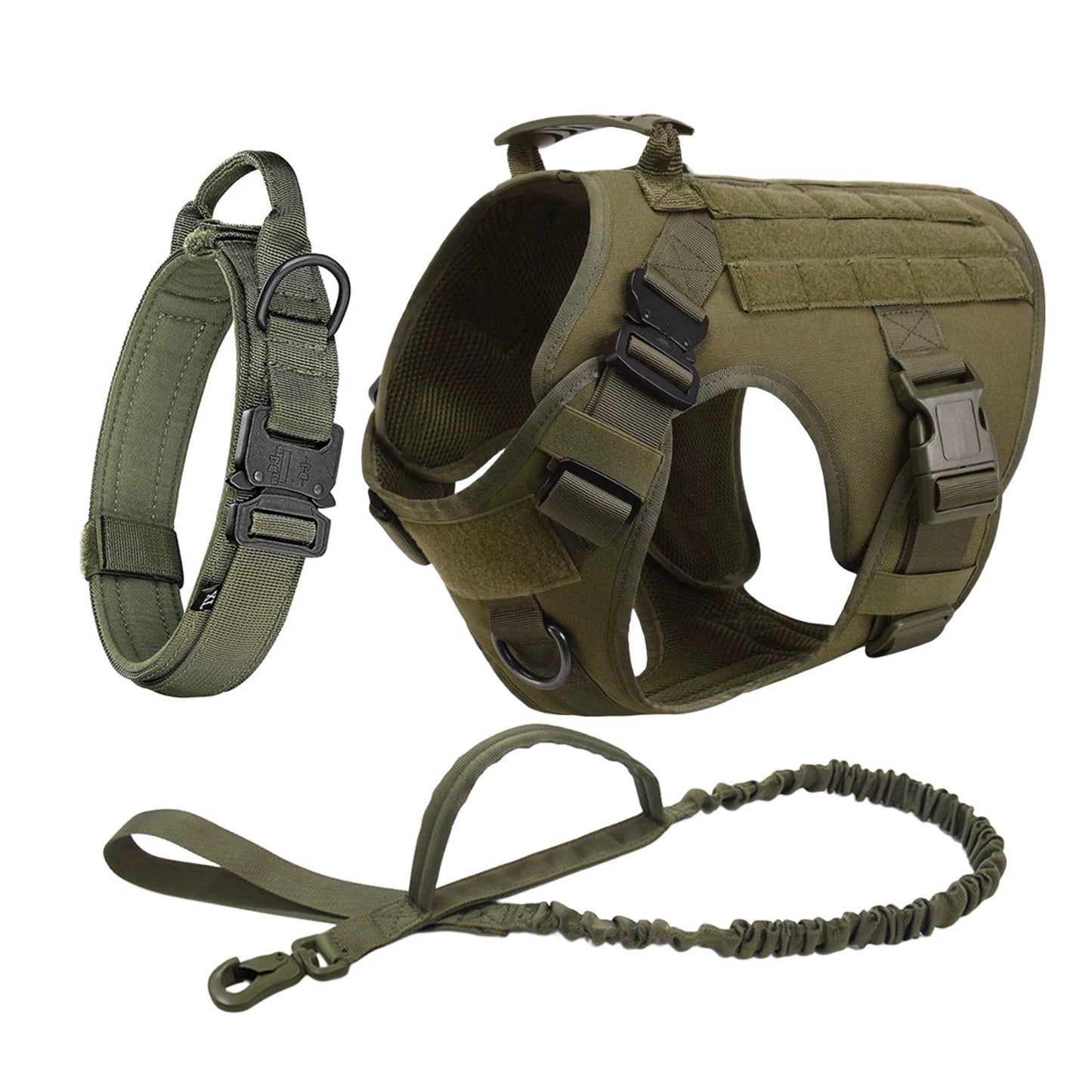 Harnais MOLLE avec Collier et Laisse pour Berger Allemand