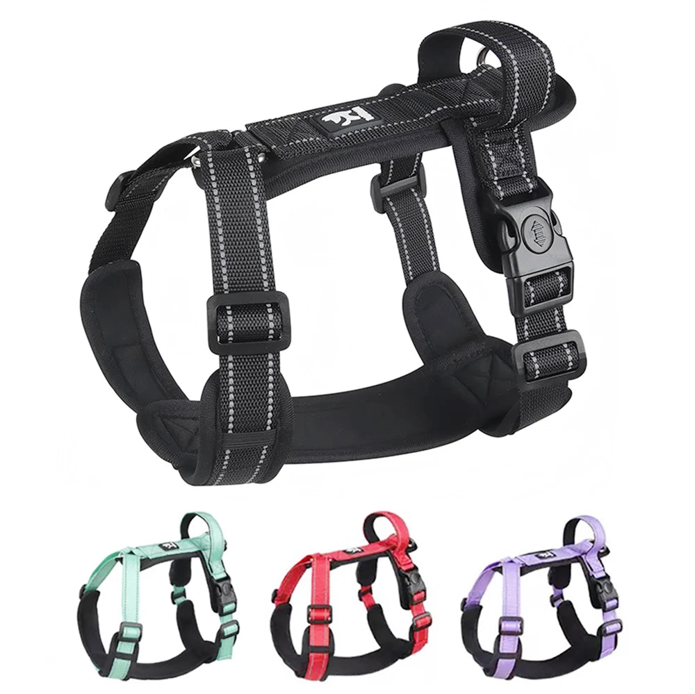 Harnais Gilet Rembourré Sans Traction pour Petit et Moyen Chien - Nouvelle Collection