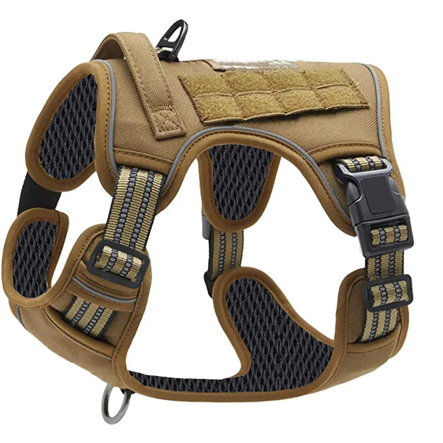 Harnais Tactique Indolore Anti-Traction pour Grand Chien