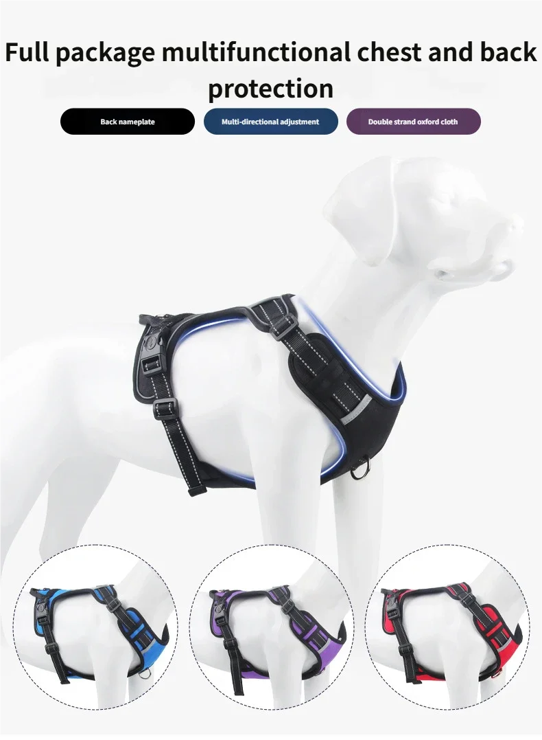 Harnais Type Veste pour Chien - Toutes Races, Résistant aux Chocs