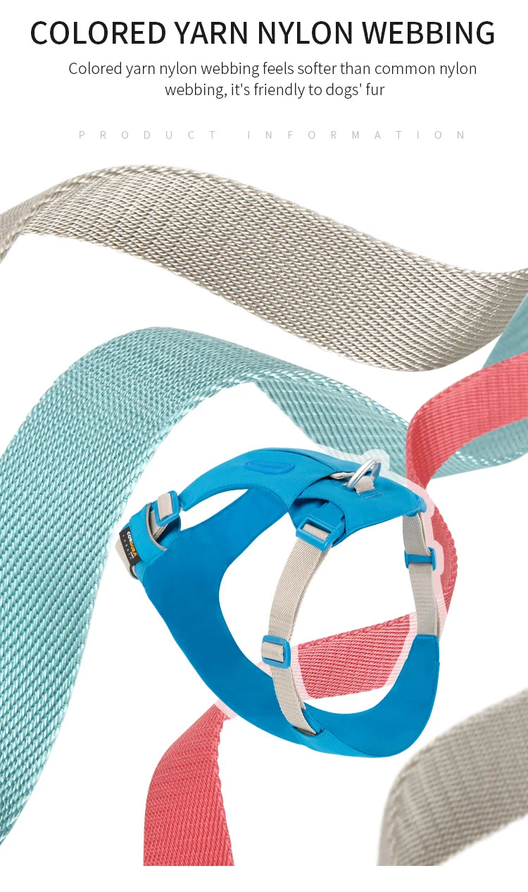 Harnais Sangle Nylon Réfléchissante pour Petit et Moyen Chien