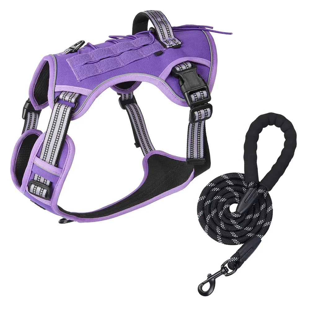 Harnais Tactique MOLLE Anti-Traction pour Grand Chien