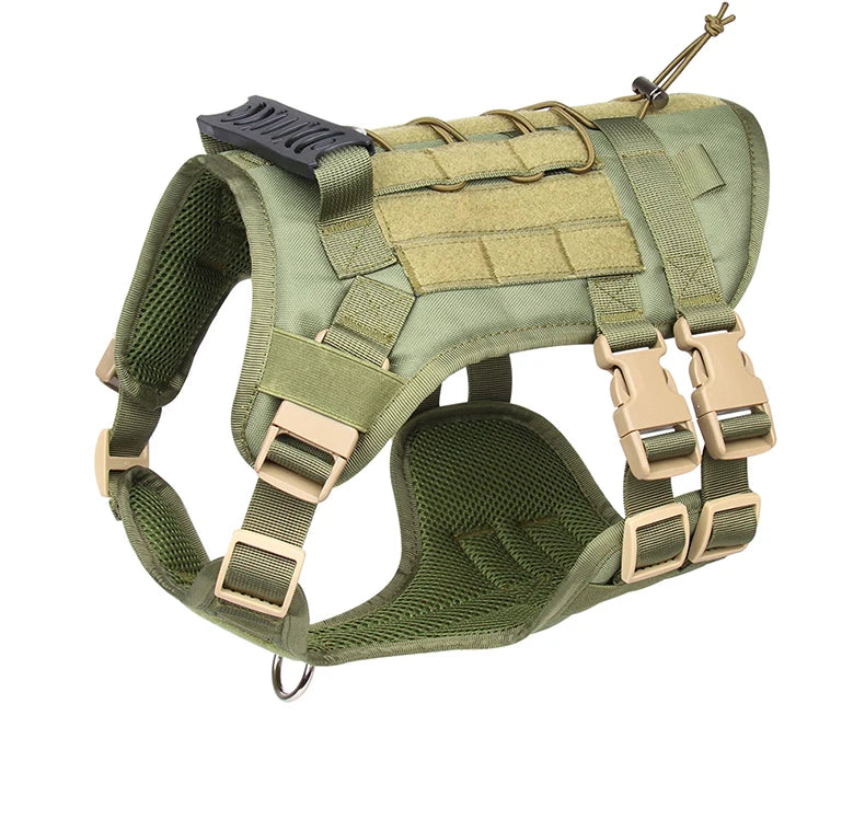 Harnais Gilet Tactique pour Grand Chien - Entraînement et Garde