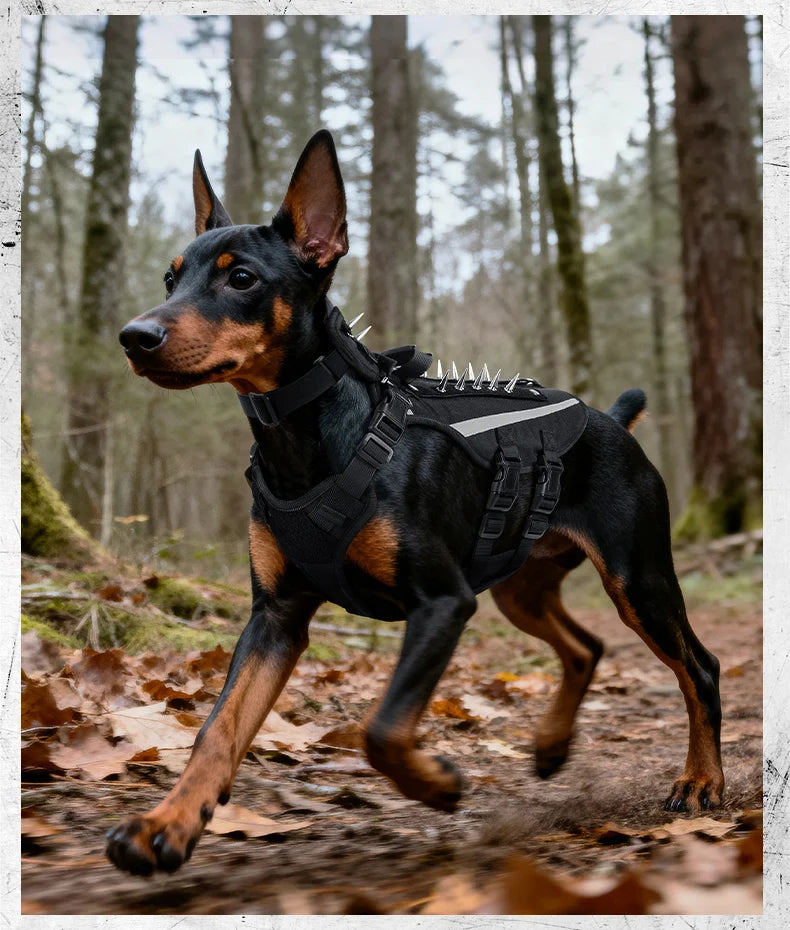 Harnais Tactique Robuste Réfléchissant pour Chien - Entraînement