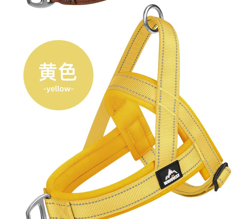 Harnais en Nylon Respirant Anti-Évasion pour Chien Moyen/Grand
