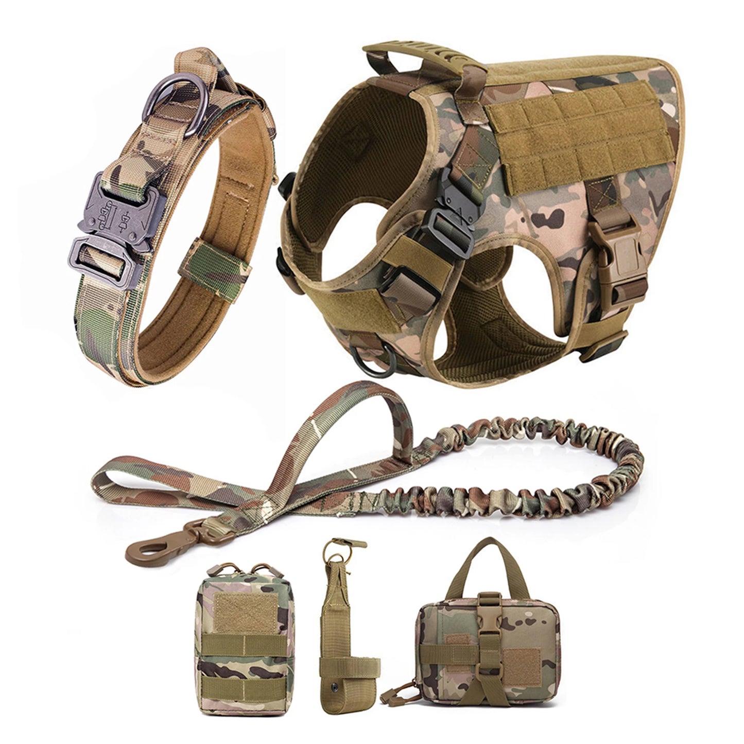 Harnais MOLLE avec Collier et Laisse pour Berger Allemand