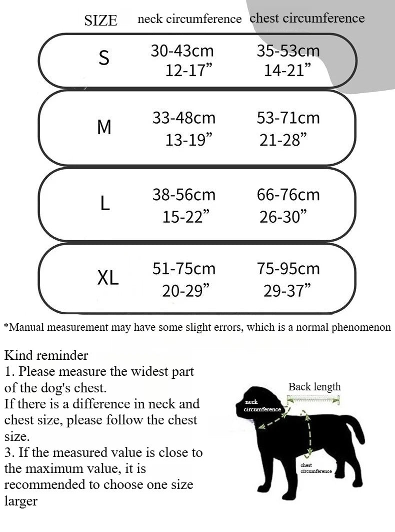 Harnais de Poitrine Antidérapant pour Chien Moyen/Grand - Style Gilet
