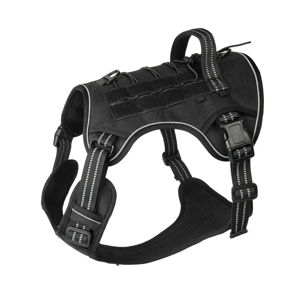 Harnais Tactique MOLLE Anti-Traction pour Grand Chien