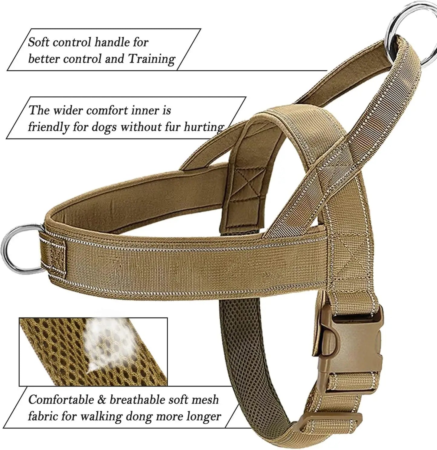 Harnais Tactique Durable pour Grand Chien - Style Gilet