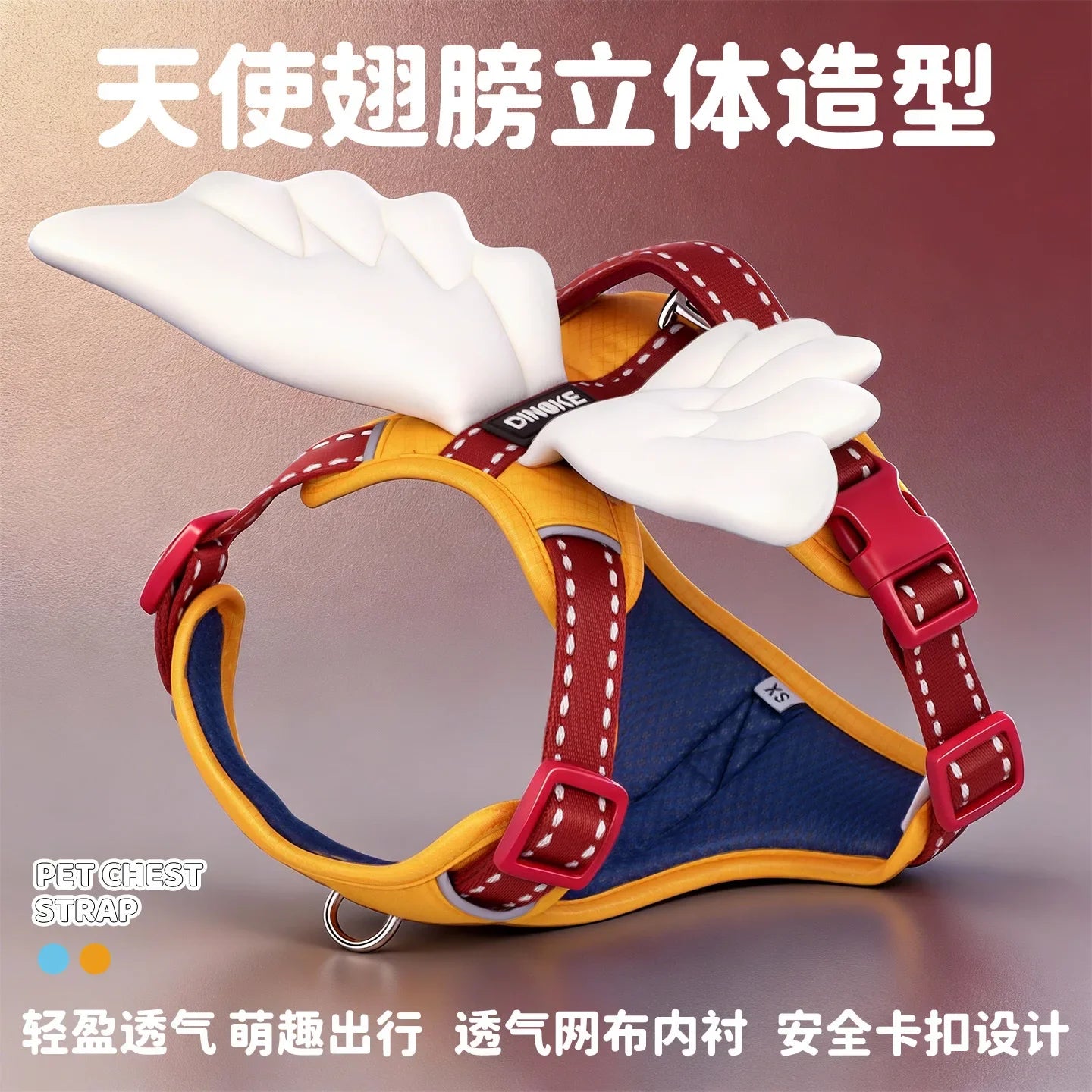 Harnais Anti-Traction Ailes 3D pour Chien et Chat - Anti-Évasion