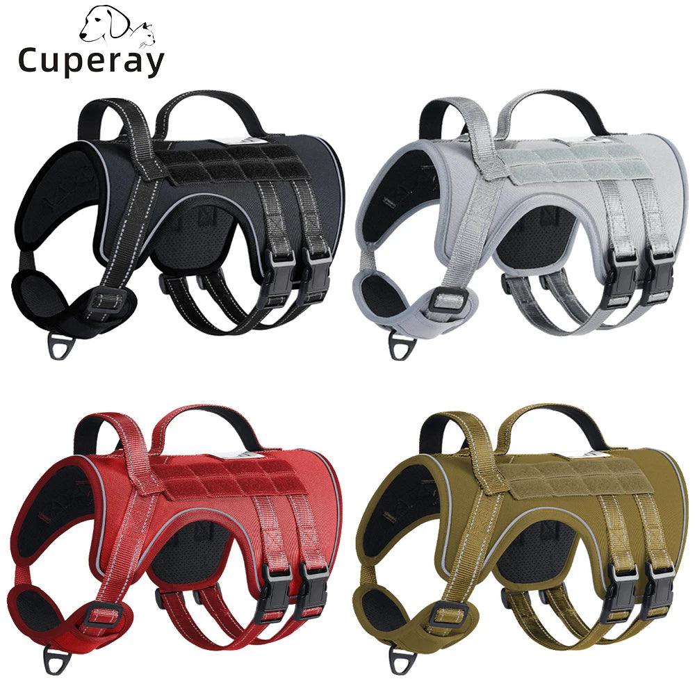 Harnais Tactique 3D Anti-Traction pour Chien Moyen/Grand - Réfléchissant