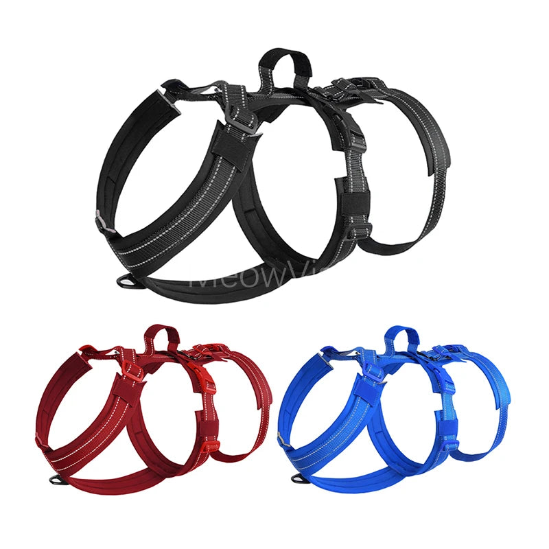 Harnais Robuste Rembourré Anti-Traction pour Chien Moyen/Grand - Travail