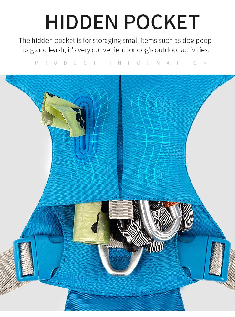 Harnais Sangle Nylon Réfléchissante pour Petit et Moyen Chien
