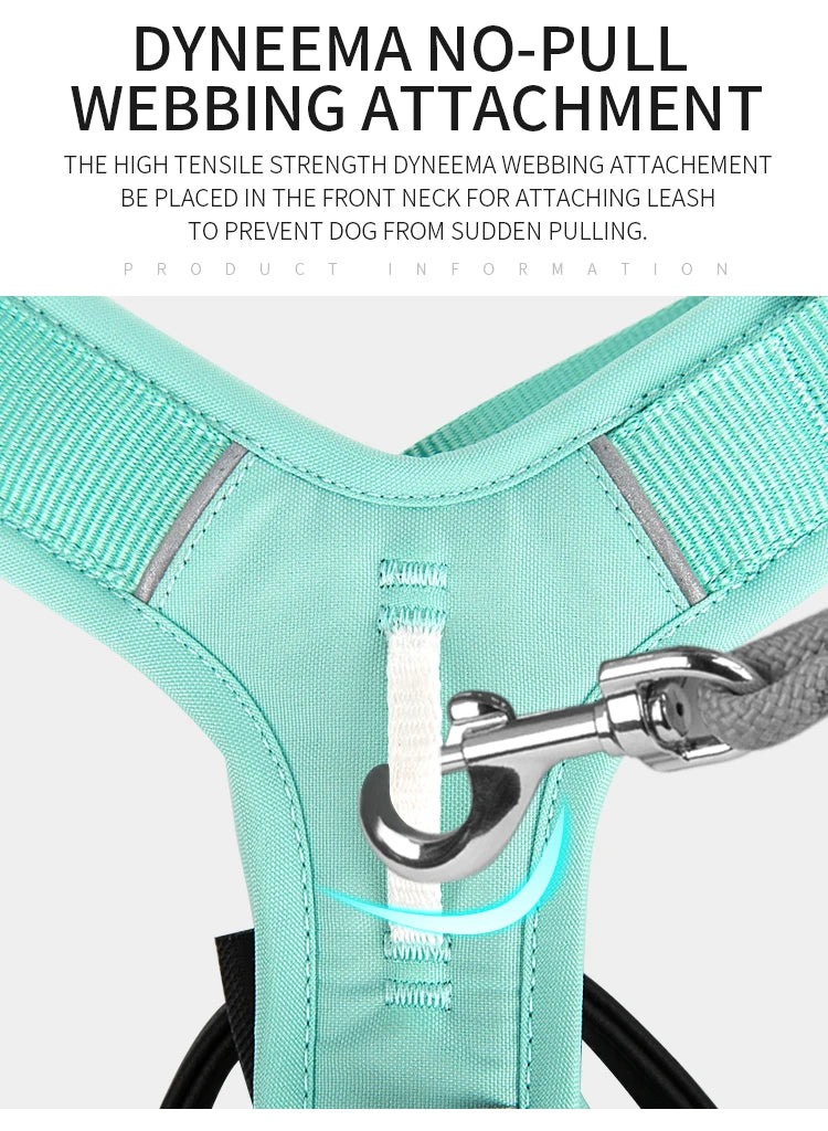 Harnais Anti-Traction en Nylon Réfléchissant pour Chien - Course