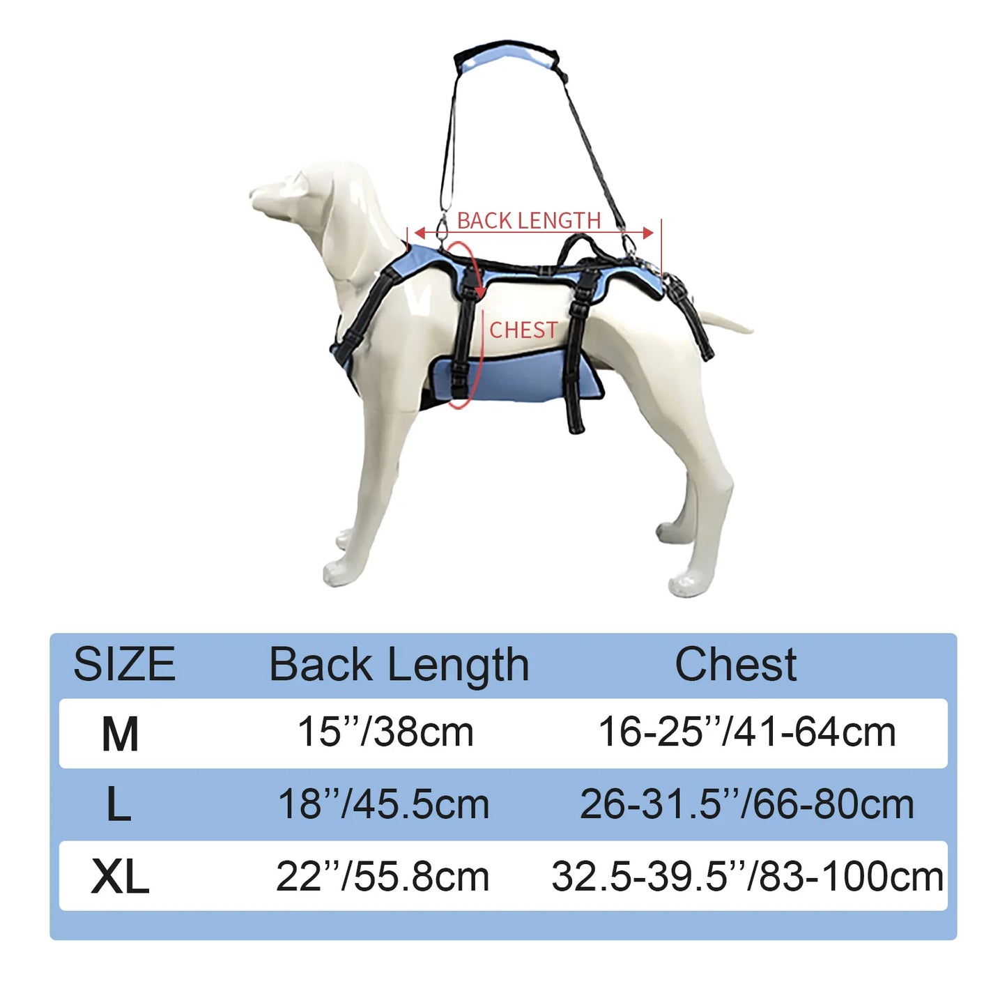 Harnais de Levage COODEO pour Chien - Rééducation, Sangles Réglables